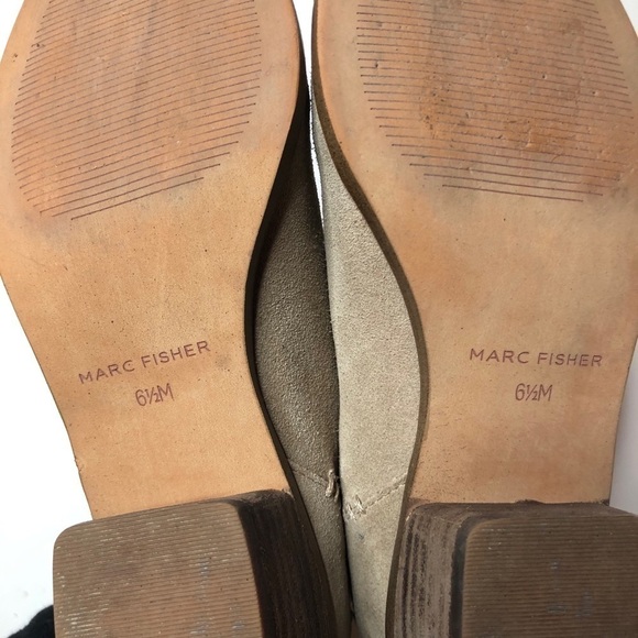 Marc Fisher Low Cut Ankle Booties Suede Tan 6.5 - Picture 7 of 7